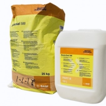 Гидроизоляция двухкомпонентная BASF MasterSeal 588 (A+B) серая 35 кг Гидроизоляция двухкомпонентная BASF MasterSeal 588 (A+B) серая 35 кг