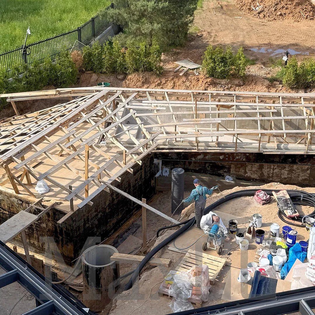 Гидроизоляция фундамента бассейна 320 м² под ключ