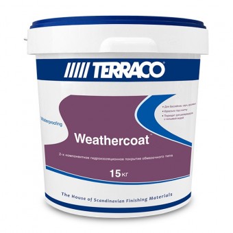 Гидроизоляция двухкомпонентная Terraco Weathercoat Grey 15 кг Гидроизоляция двухкомпонентная Terraco Weathercoat Grey 15 кг