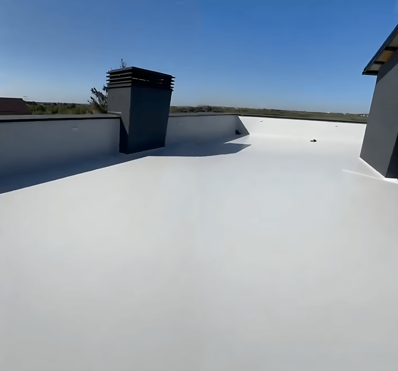 Гидроизоляция по плитке в частной доме с плоской кровлей 200 м²