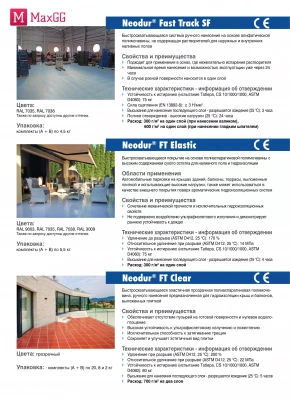 Фото Быстроотверждаемое покрытие для пола на основе полимочевины Неодур Фаст Трек (Neodur Fast Track), A+B, в магазине MaxGG.ru