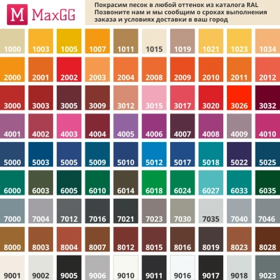 Цветной песок для брусчатки, фракция 0,1-0,3 мм 25 кг