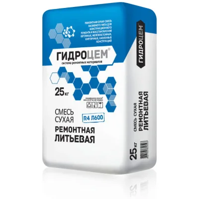 Фото Гидроцем R4 Л600, ремонтный состав, 25 кг, в магазине MaxGG.ru